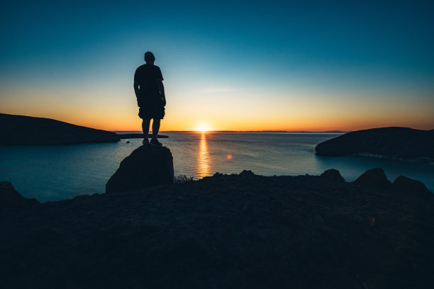 享受拉巴斯海滩的景色素材图片