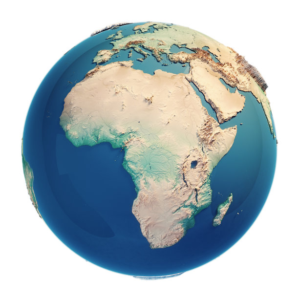非洲3D地球渲染图图片下载