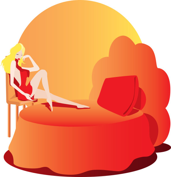 浪漫的女人躺在床上图片下载