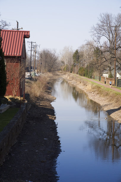 运河和拉船路图片下载