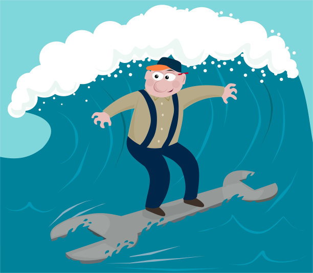 冲浪的机械师图片下载