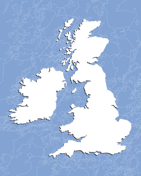 英国和爱尔兰地图图片下载