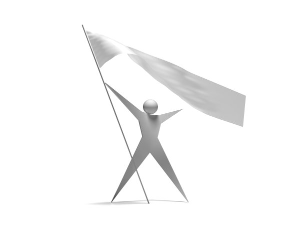 人与旗帜图片下载