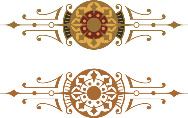 矢量维多利亚风格口音图片下载