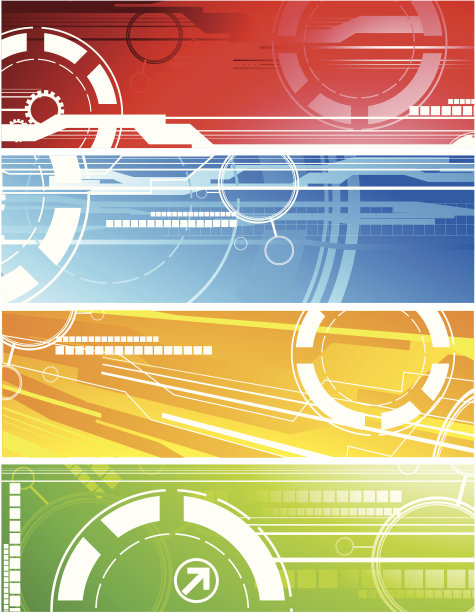 一套技术抽象横幅图片下载