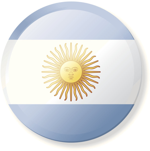国旗翻领纽扣-阿根廷图片下载