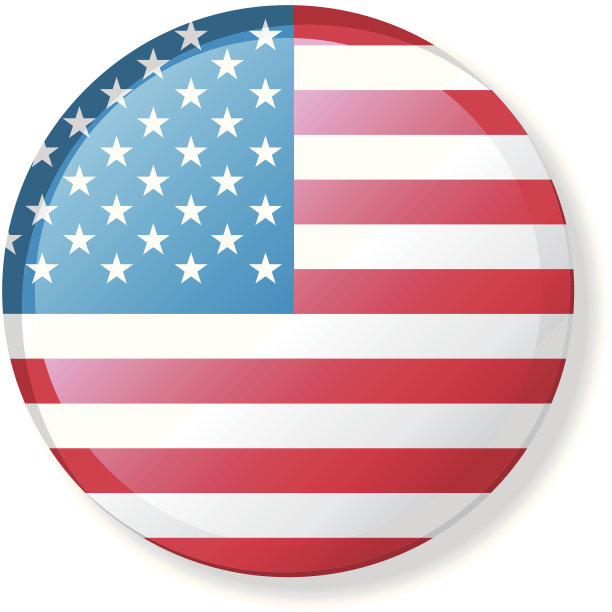 国旗翻领纽扣-美利坚合众国图片下载