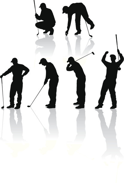 详细的高尔夫轮廓图片下载