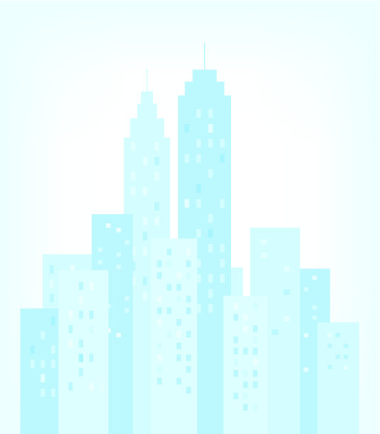 城市天际线与摩天大楼剪影图片下载