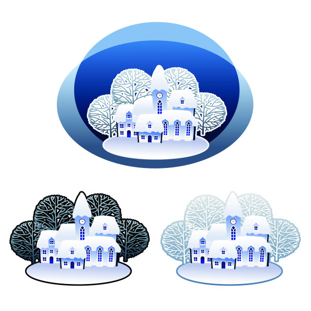 冬天村庄图片下载