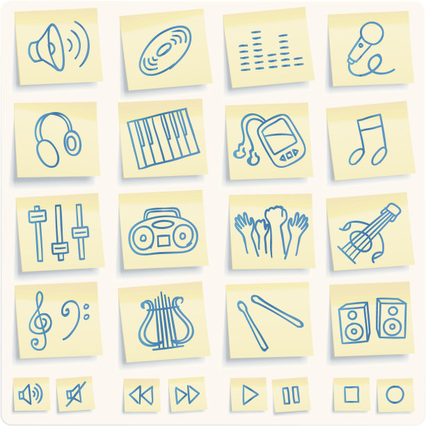 音乐便条纸图片下载