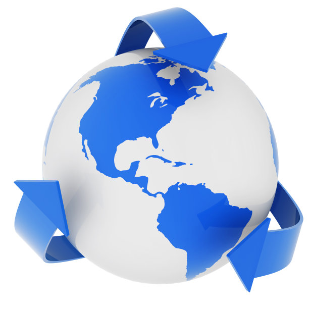 回收符号和球体图片下载