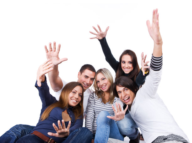 一群寻欢作乐的年轻人图片下载