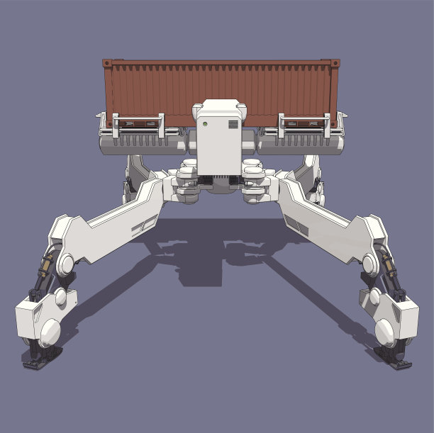 带容器的四足兽(立式正面视图)图片下载