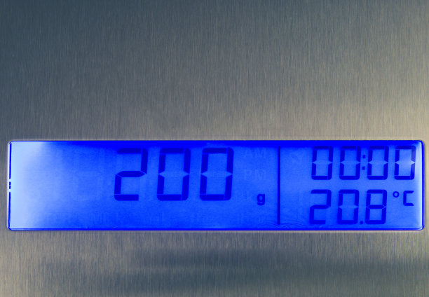 现代不锈钢数字厨房秤显示图片下载