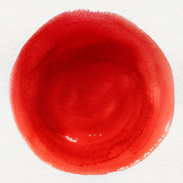 水彩红圈(剪切路径)图片下载