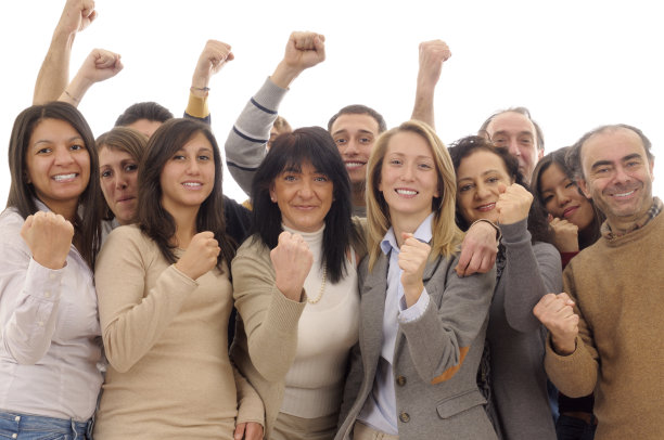 快乐团队庆祝成功图片下载