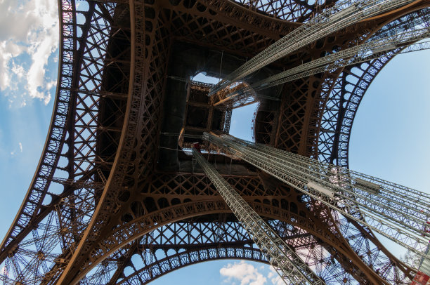 《埃菲尔铁塔下》和《向上看图片下载