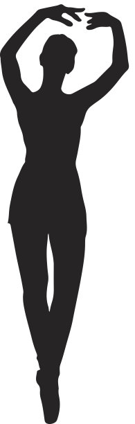 芭蕾舞女演员轮廓图片下载