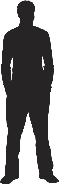 随意的男人轮廓图片下载