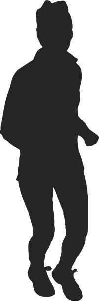 女人慢跑轮廓图片下载