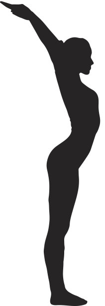 体操运动员剪影图片下载