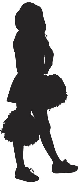 啦啦队长轮廓图片下载