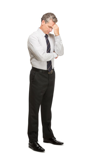 忧心忡忡的成熟企业高管图片下载