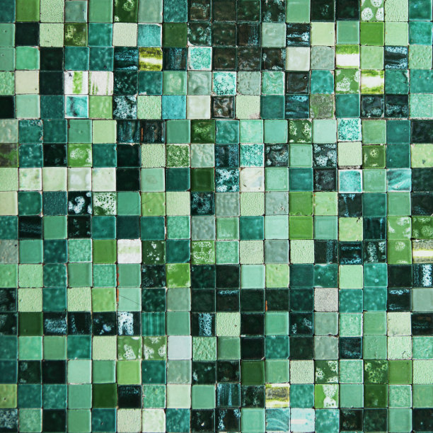 意大利的绿色瓷砖墙图片下载