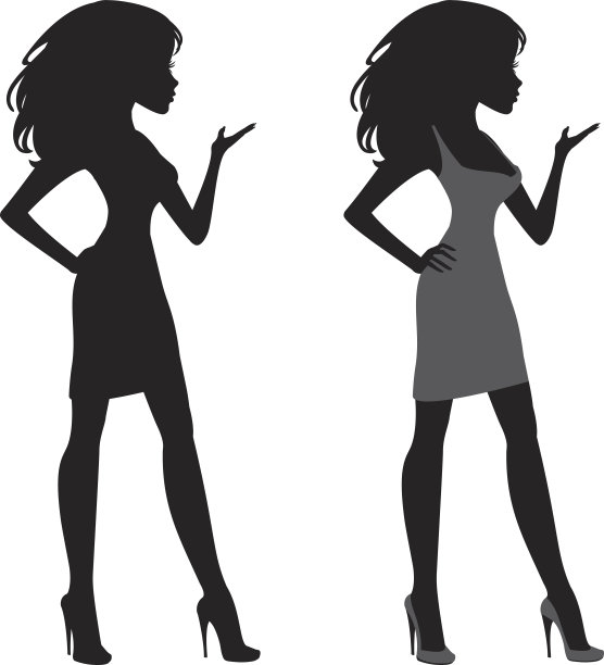 轮廓的女孩展示图片下载