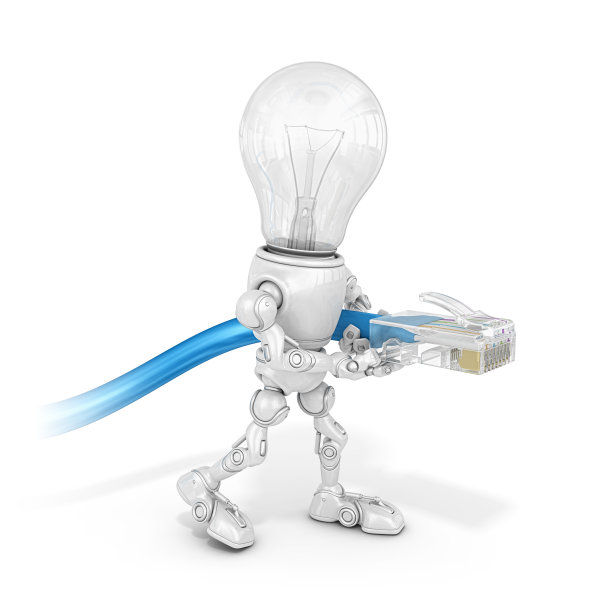 灯泡的机器人图片下载