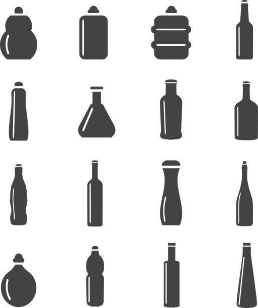 瓶收集单色图标图片下载