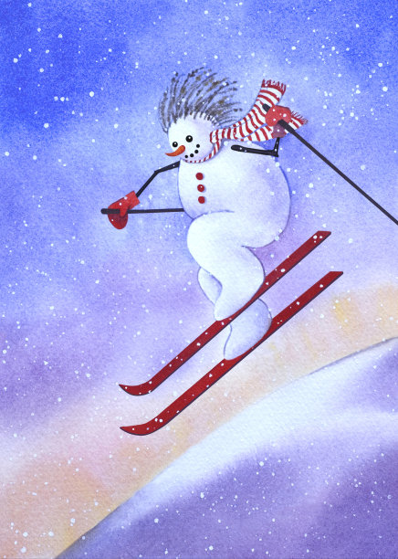 雪人跳台滑雪图片下载