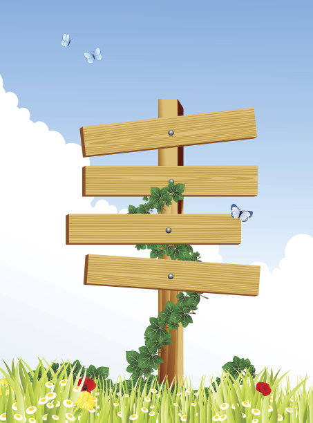 木制的消息标志图片下载