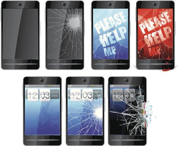 破碎的智能手机图片下载