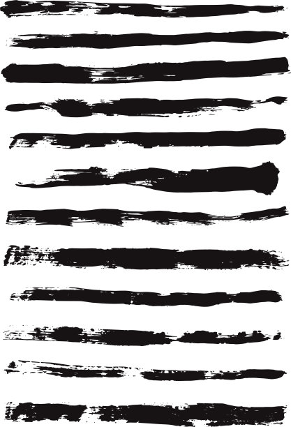 沉重的笔触孤立在白色图片下载