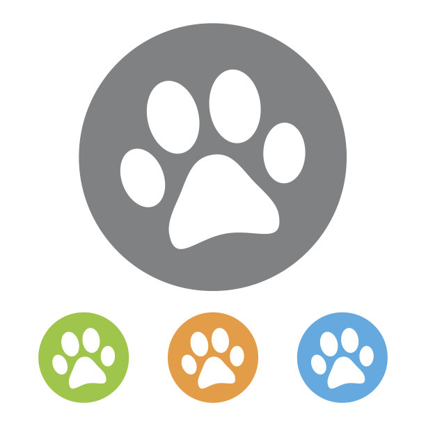 动物足迹图标。向量图片下载