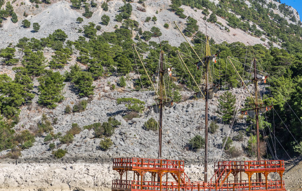 海盗船在峡谷，图片下载