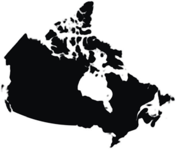 加拿大地图halfrone图片下载