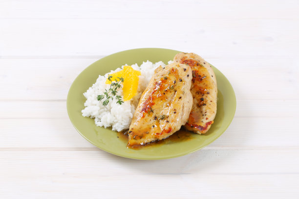 香米烤鸡素材图片