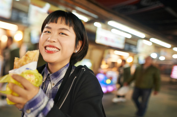 中国台湾夜市美食素材图片
