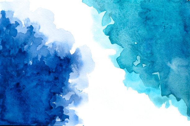 蓝色水彩抽象背景素材图片