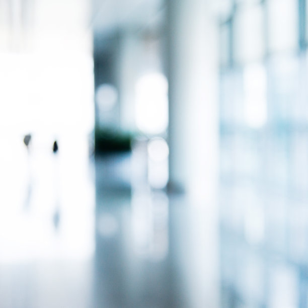 散焦机场走廊为背景素材图片
