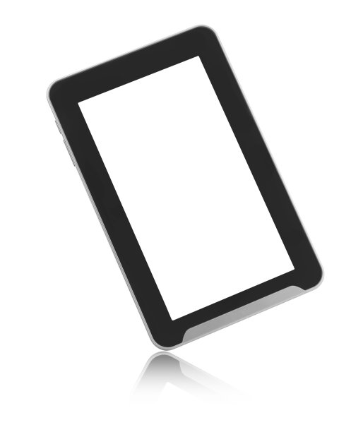 小型通用平板电脑，孤立在白色背景图片下载