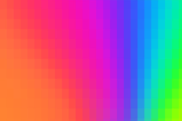 抽象像素化背景与彩虹颜色图片下载