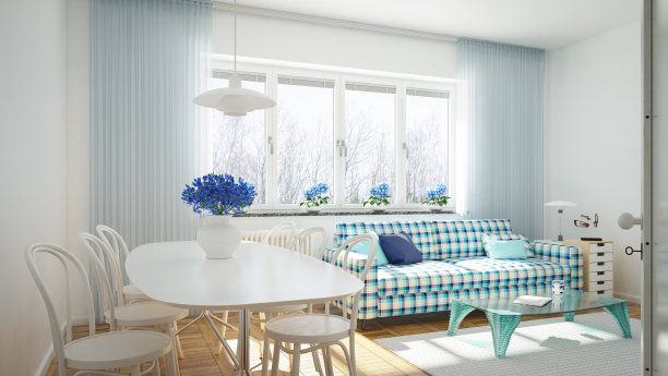 现代和舒适的家庭室内设计素材图片