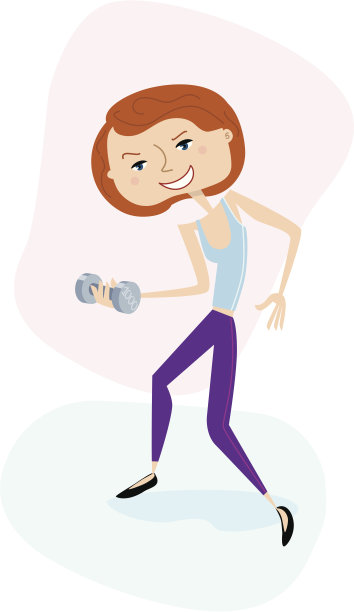 年轻女子在练习举重图片下载