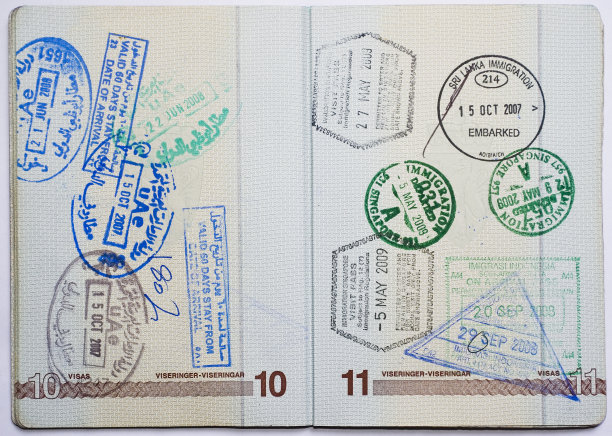 前往亚洲和中东的护照图片下载