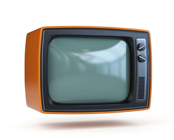 带有剪切路径的复古电视素材图片