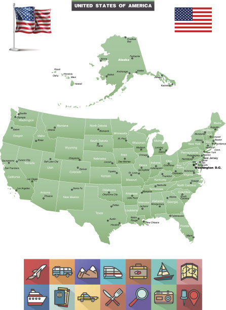 美国地图图片下载